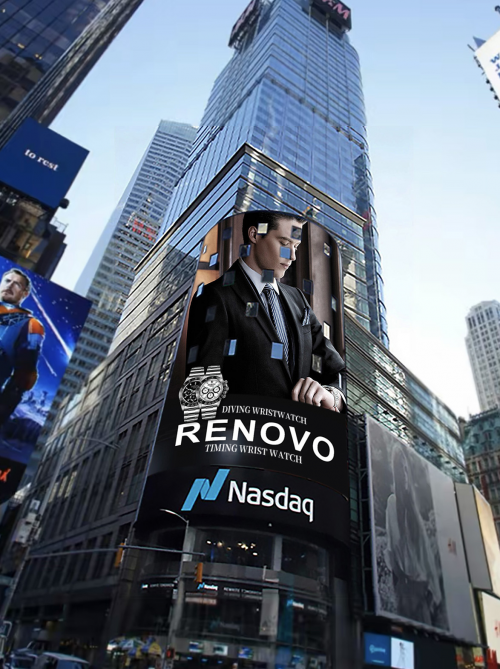 德国奢侈品品牌RENOVO罗诺威强势登陆纽约时代广场纳斯达克巨幕