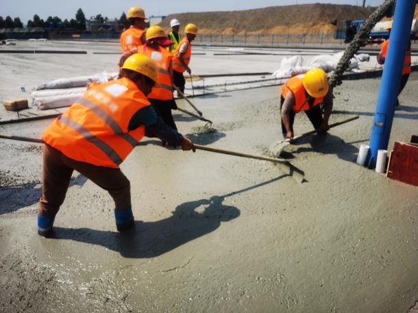 中建交通四川公司重庆玖龙木片堆场项目混凝土顺利完成首次浇筑