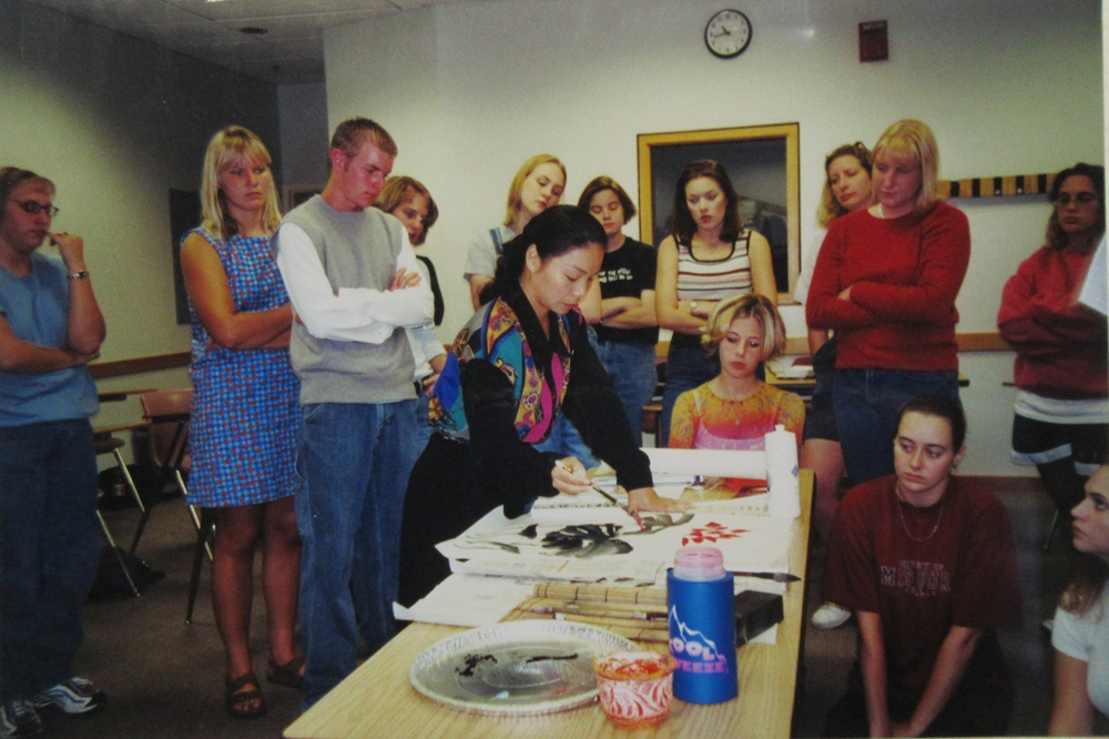 2000年在美国的大学教学示范中国画
