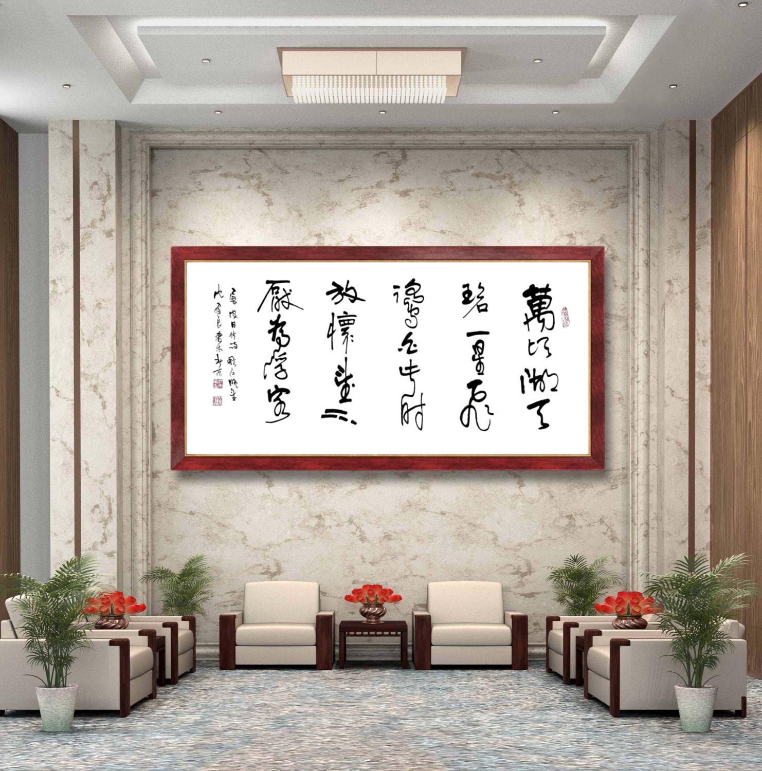 中国竹笔第一人——沈安良书法作品被斯里兰卡大使馆展示并收藏