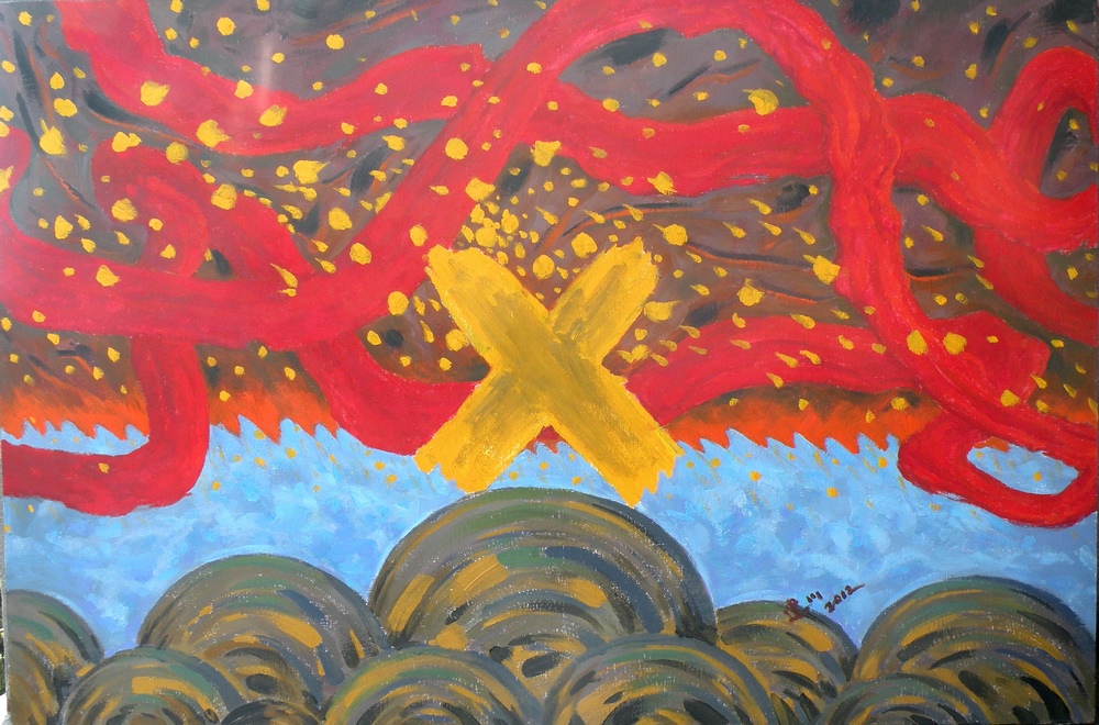 丰收之响（二）（油画）146X96 2012年