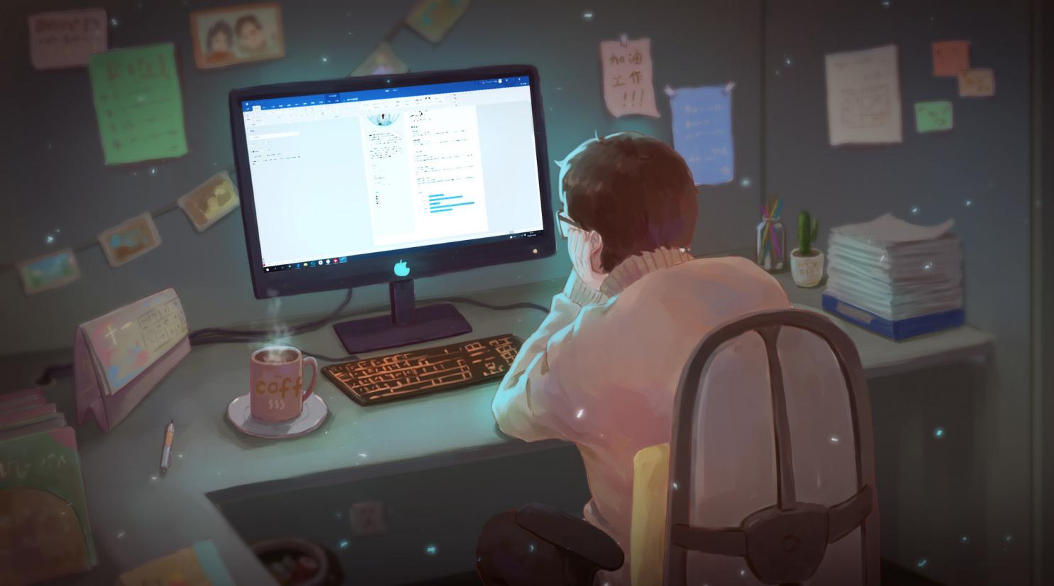 摄图网_401656055_banner_加班工作的上班族(非企业商用)